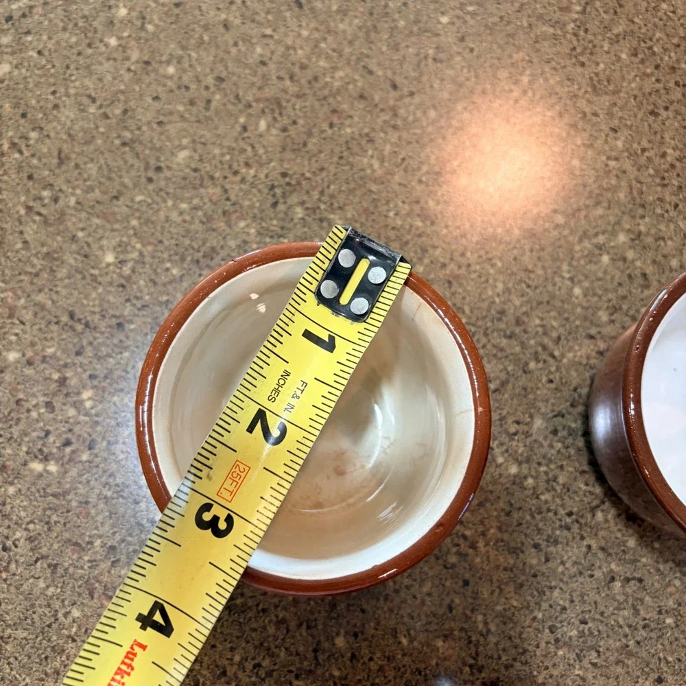 Vintage Weller Pottery Brown Glazed Cup Set of 3 Farmhouse USA